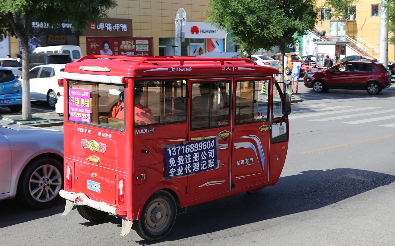 mini bus  tricycle  personal transportation free photo