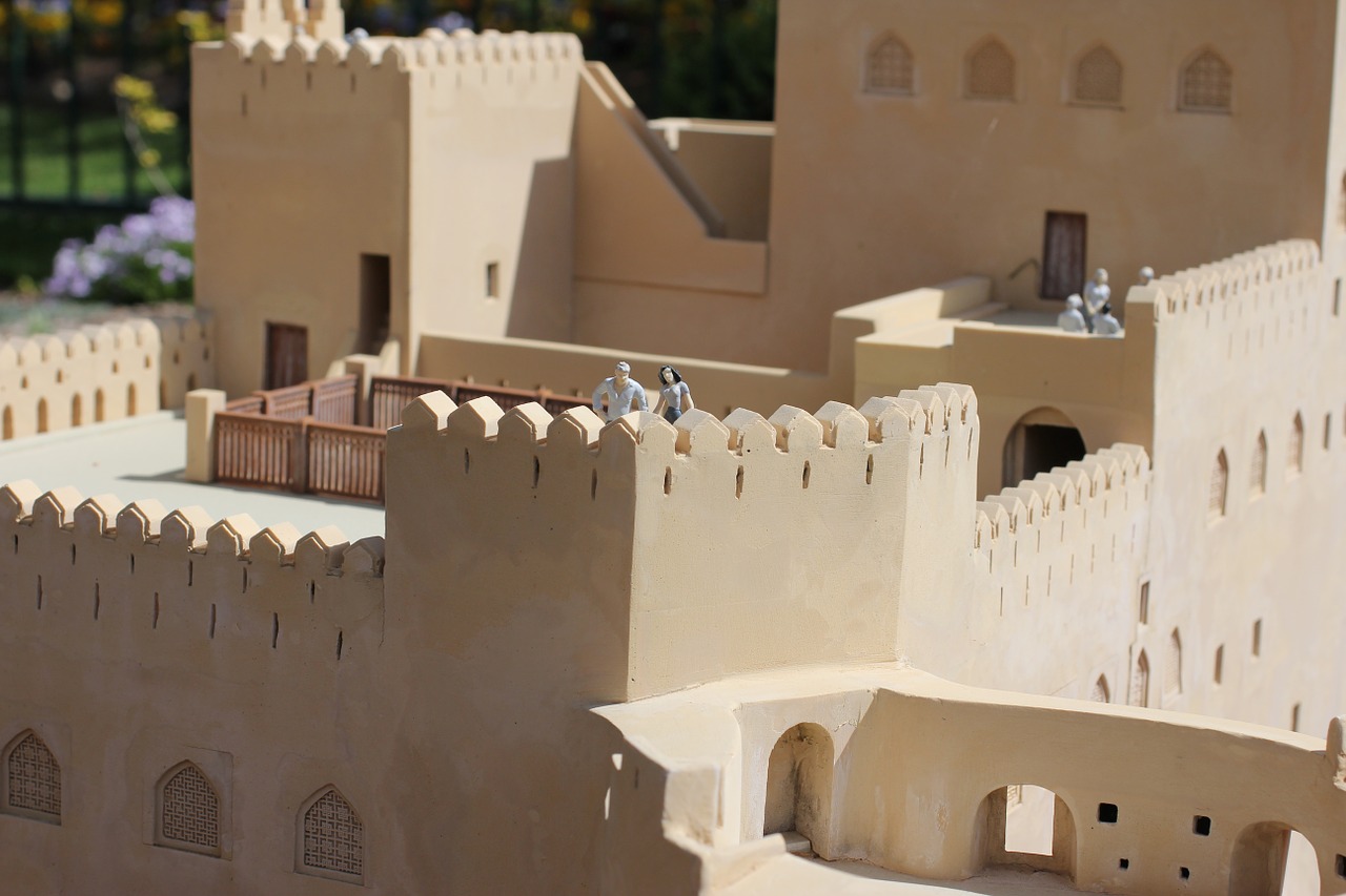 miniature castle tourists free photo