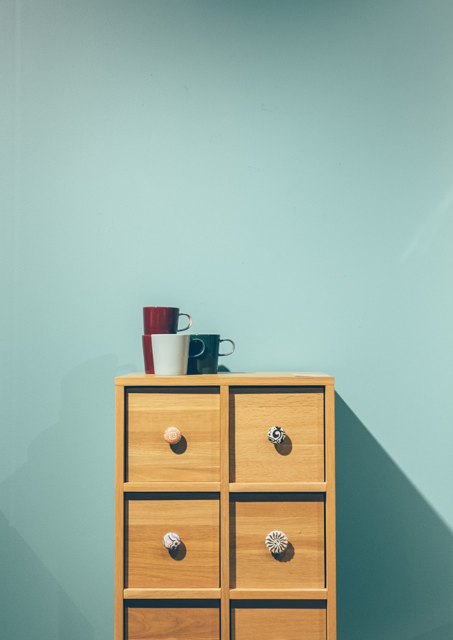 minimal furniture drawers free photo