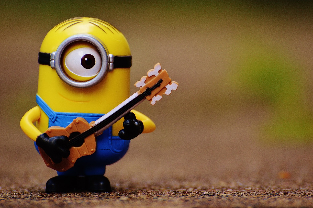 minion music guitar free photo