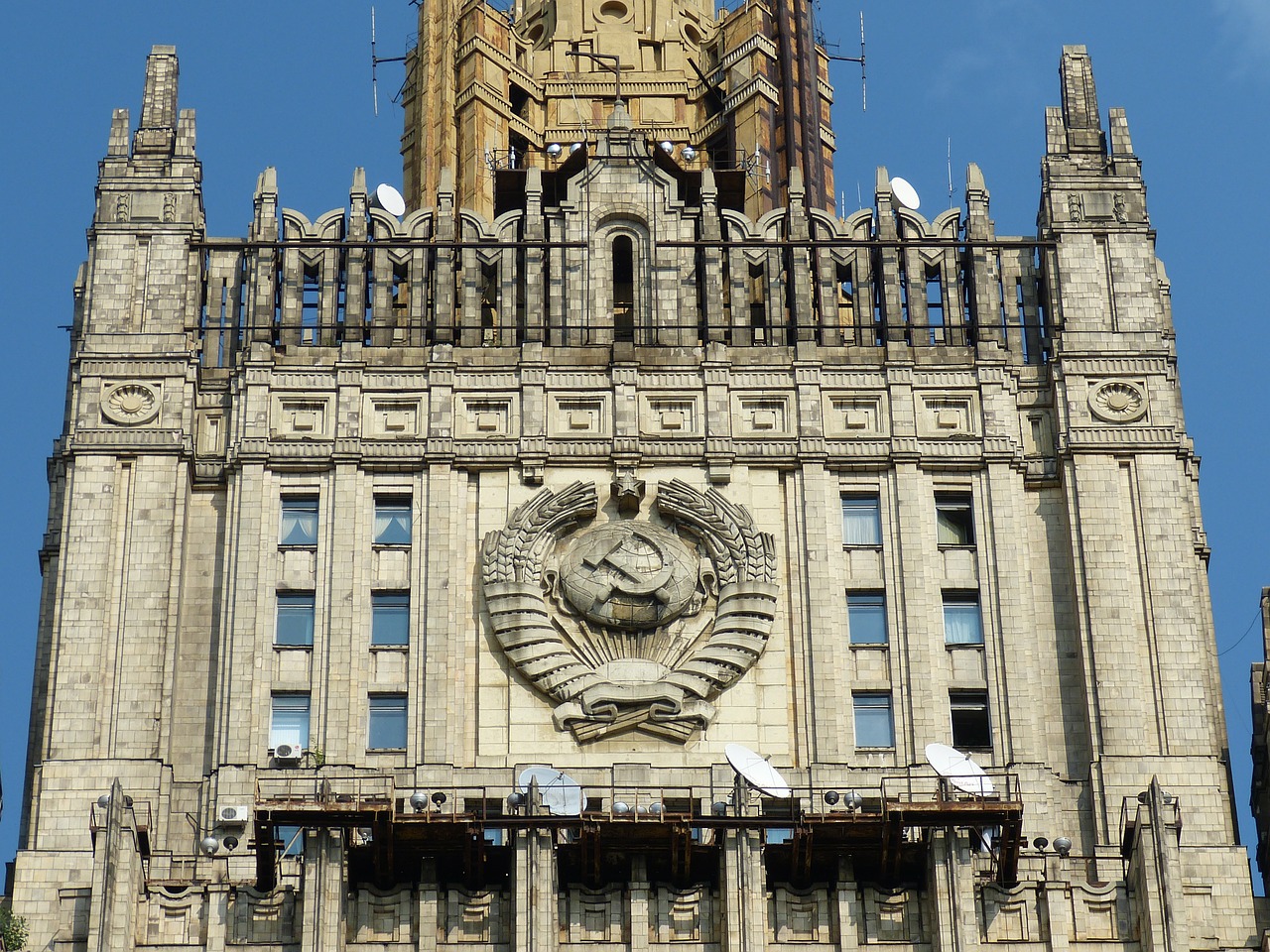 ministry of foreign affairs building moscow free photo