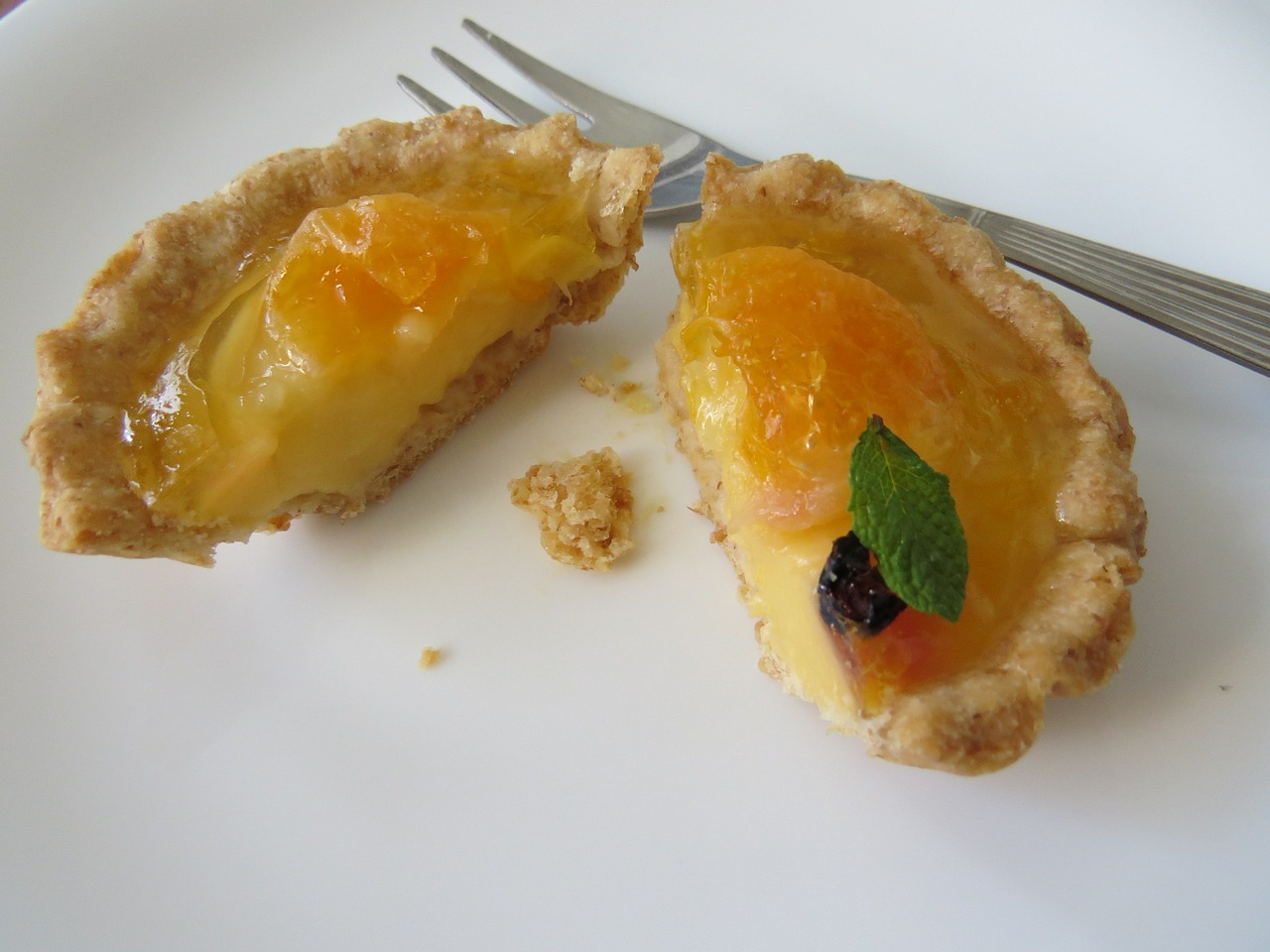 minitarta custard tangerine pastry free photo