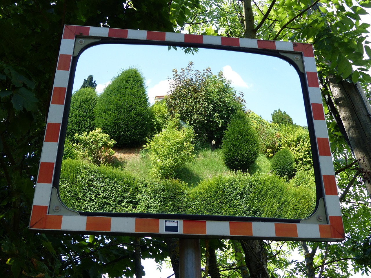 mirror traffic mirror reflection free photo