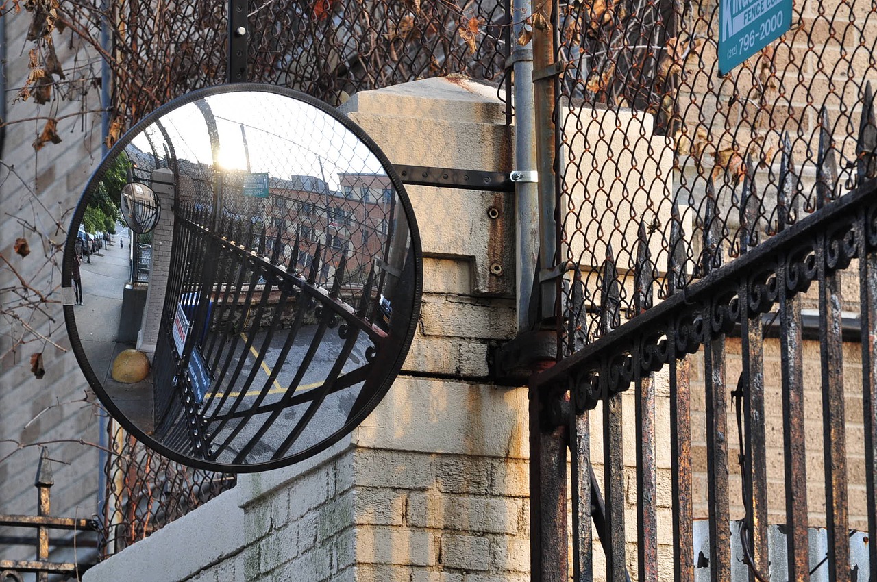 mirror fences security free photo