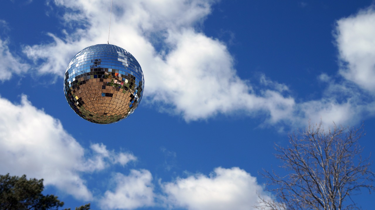 mirror ball sky clouds free photo