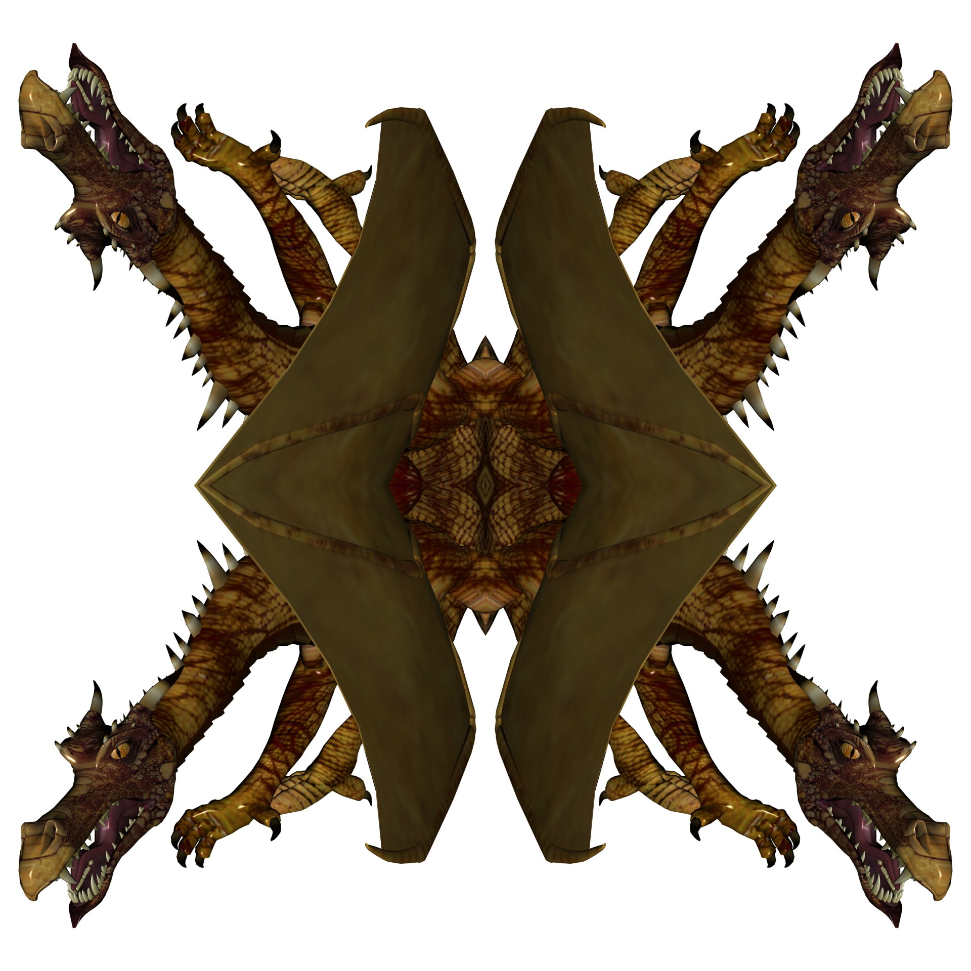 kaleidoscope mirror dragon free photo