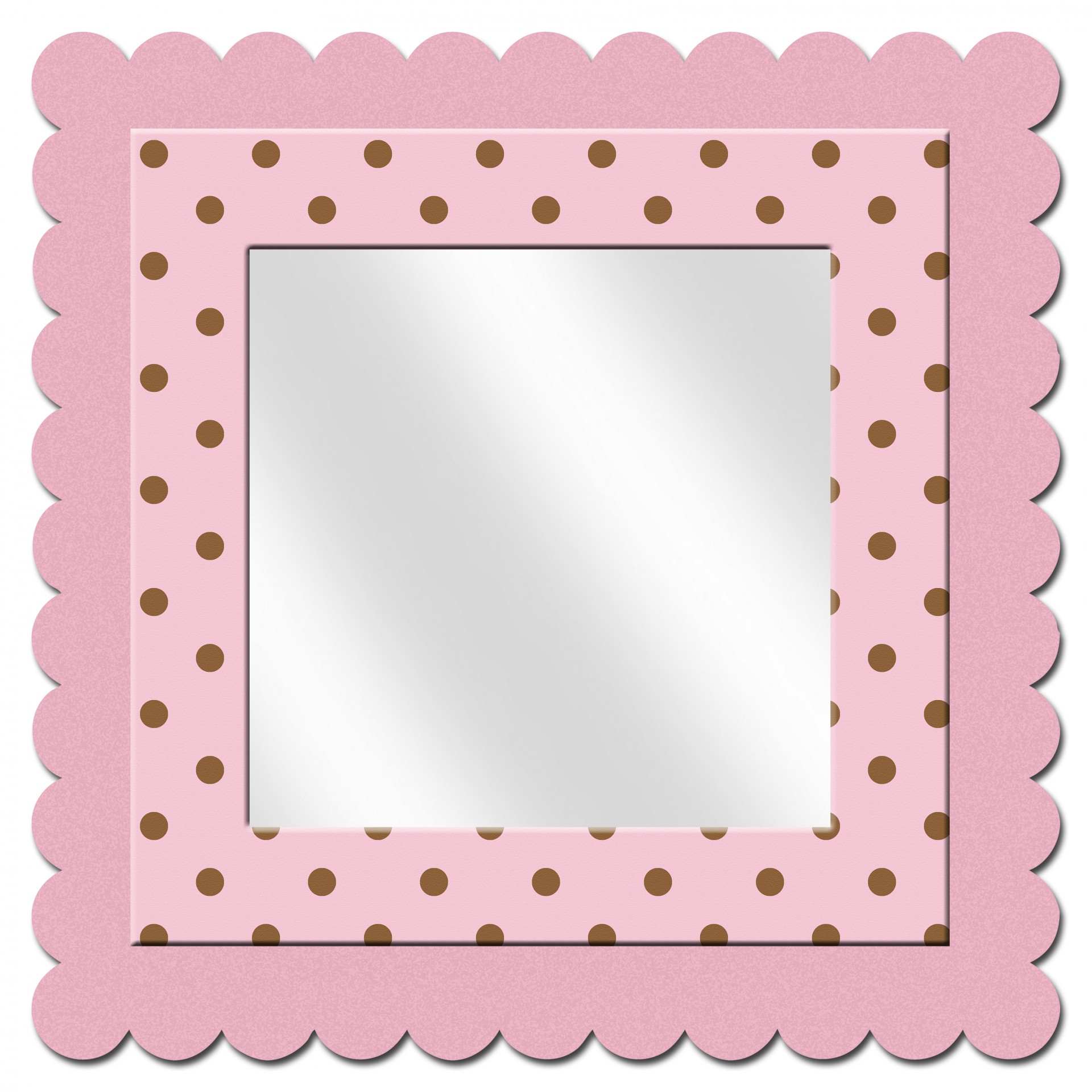 mirror frame polka dots free photo