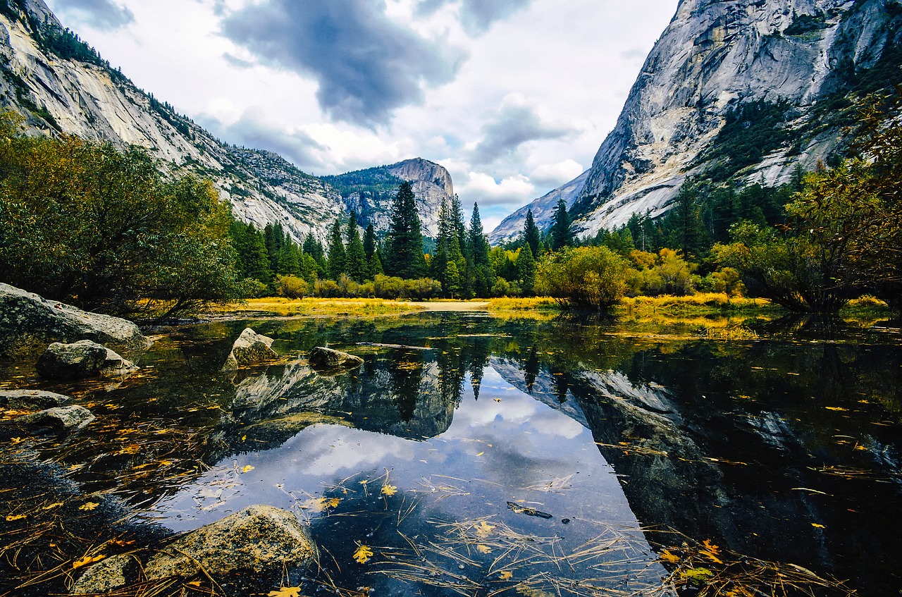 mirror lake yosemite national park free photo