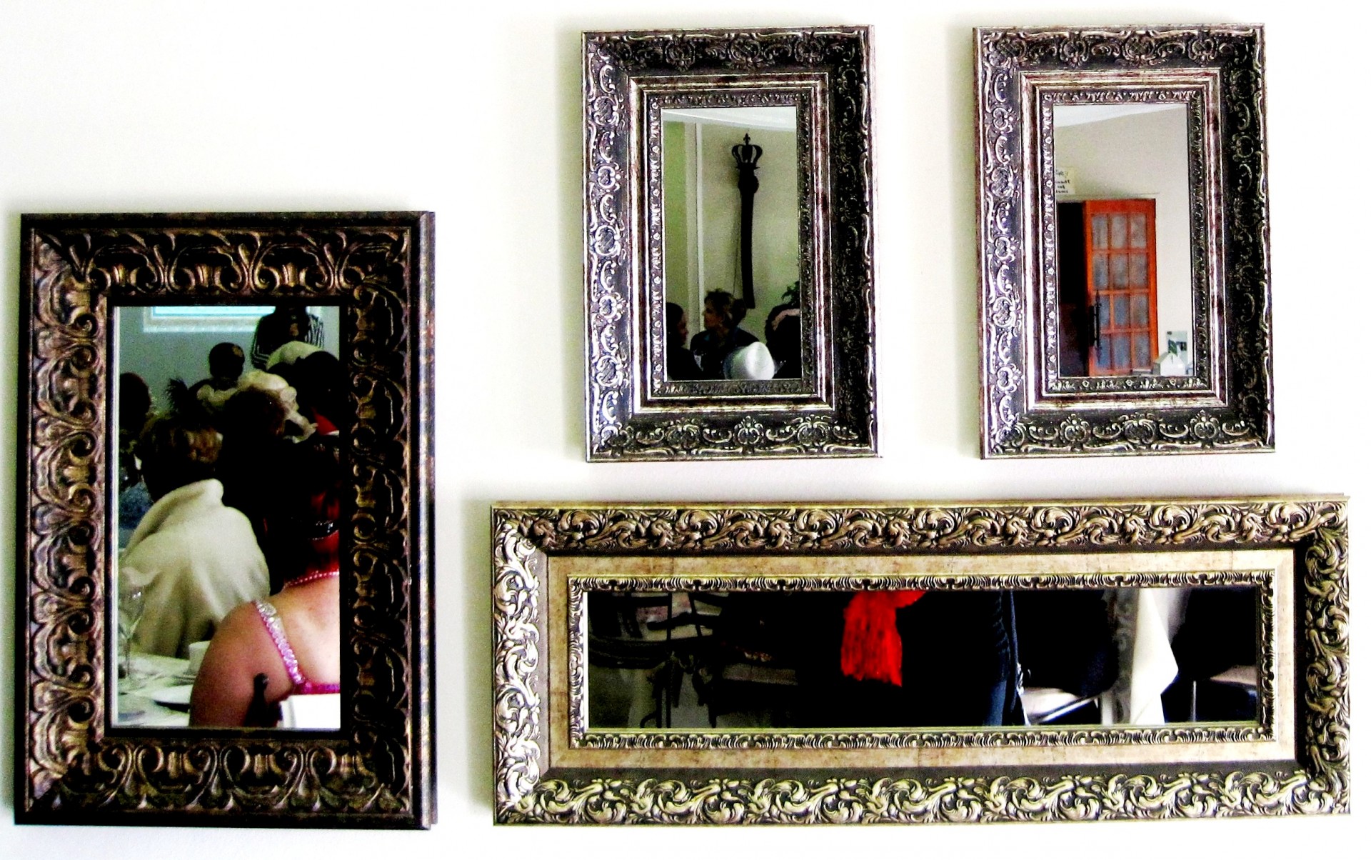 mirrors framed metallic free photo