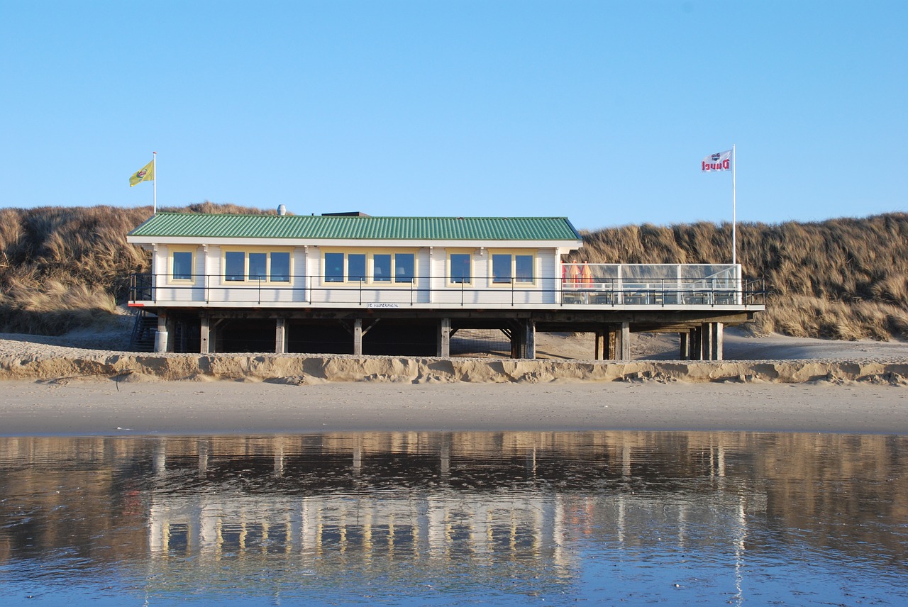 mirroring beach cafe netherlands free photo