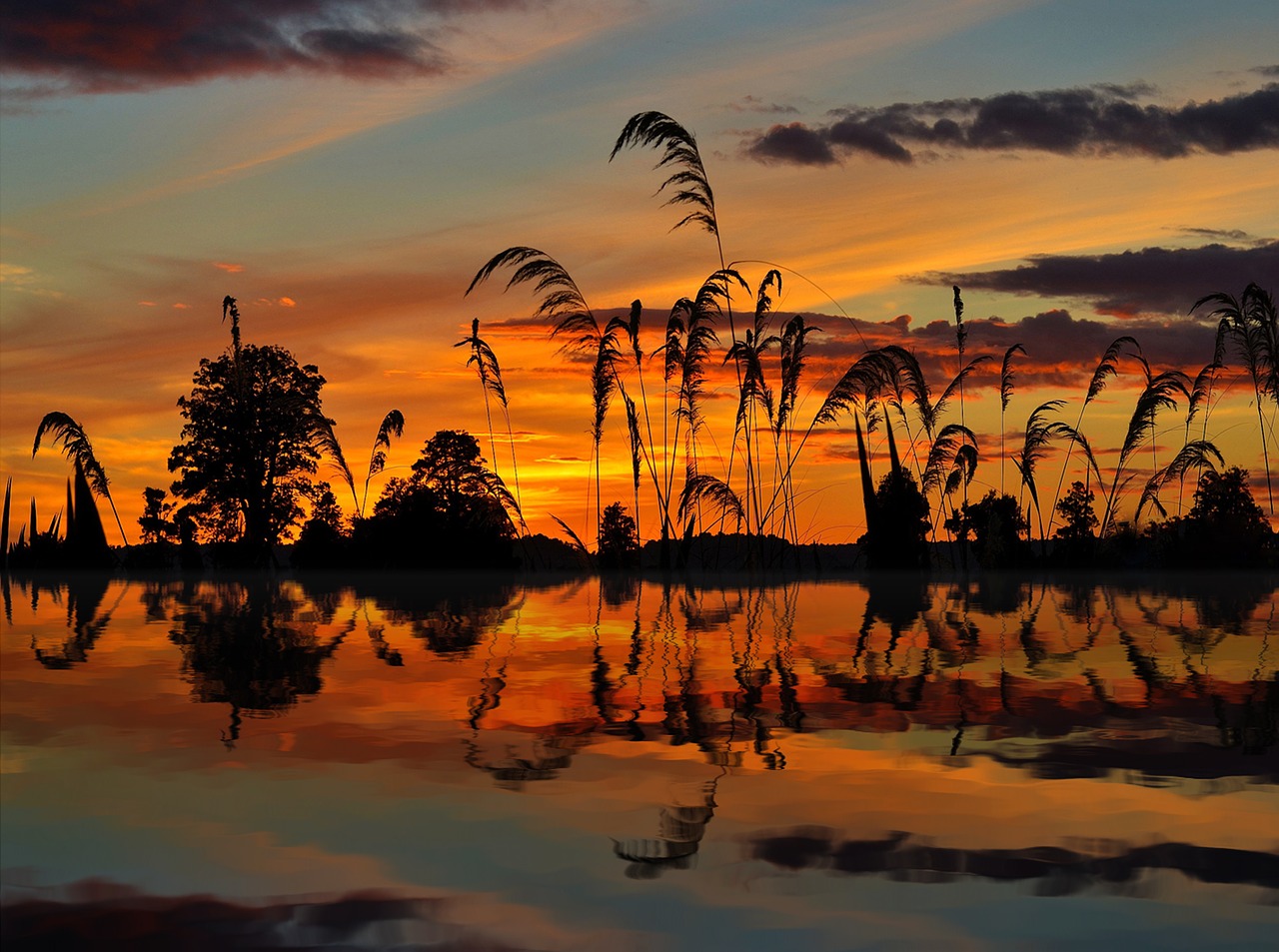 mirroring lake water free photo