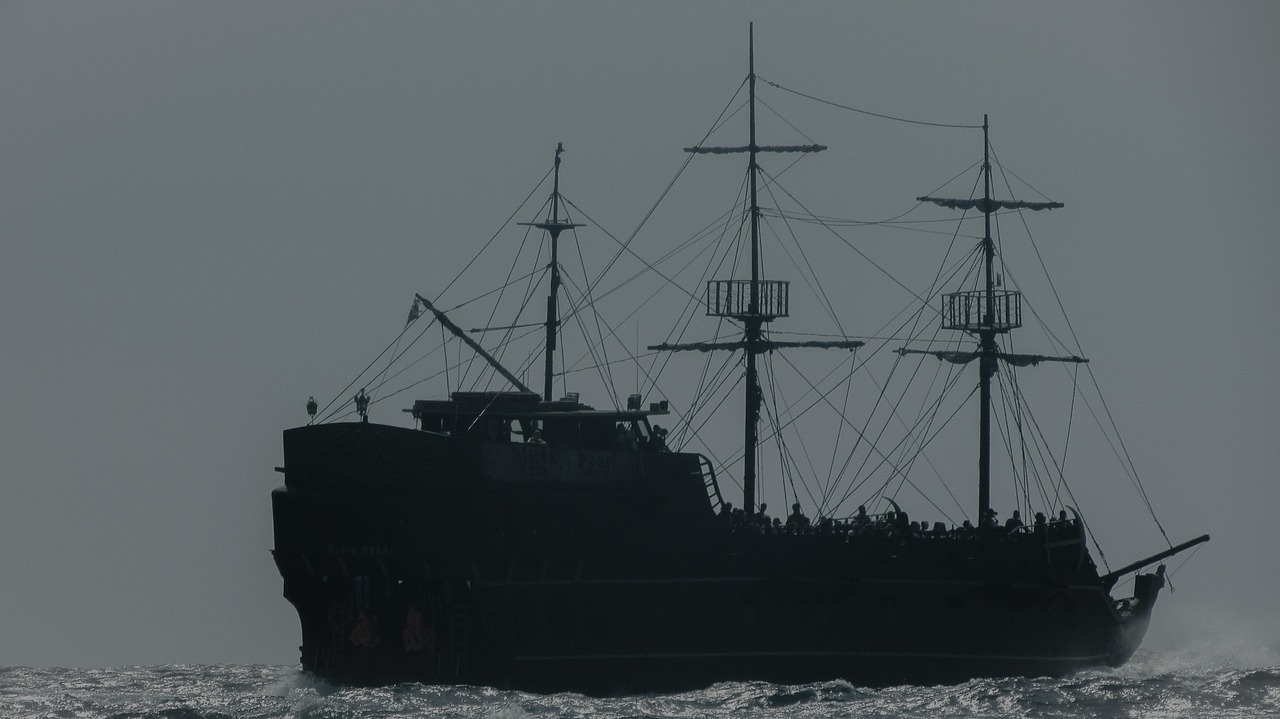 mist pirate ship mystery free photo