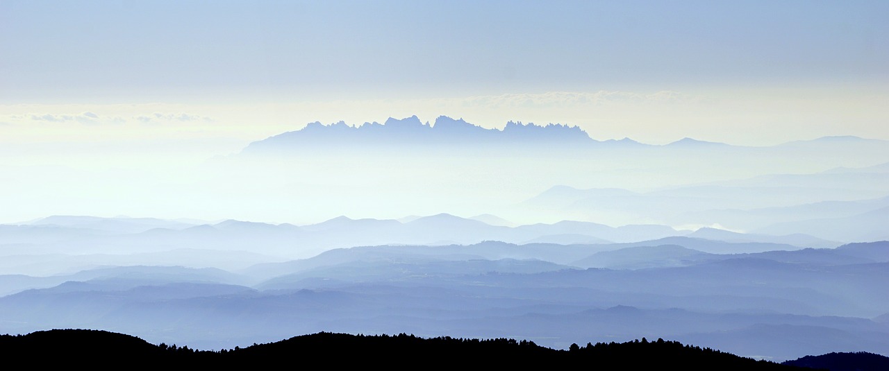 mist montserrat landscape free photo