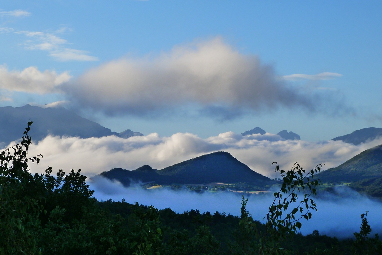 mist sea of clouds landscape free photo