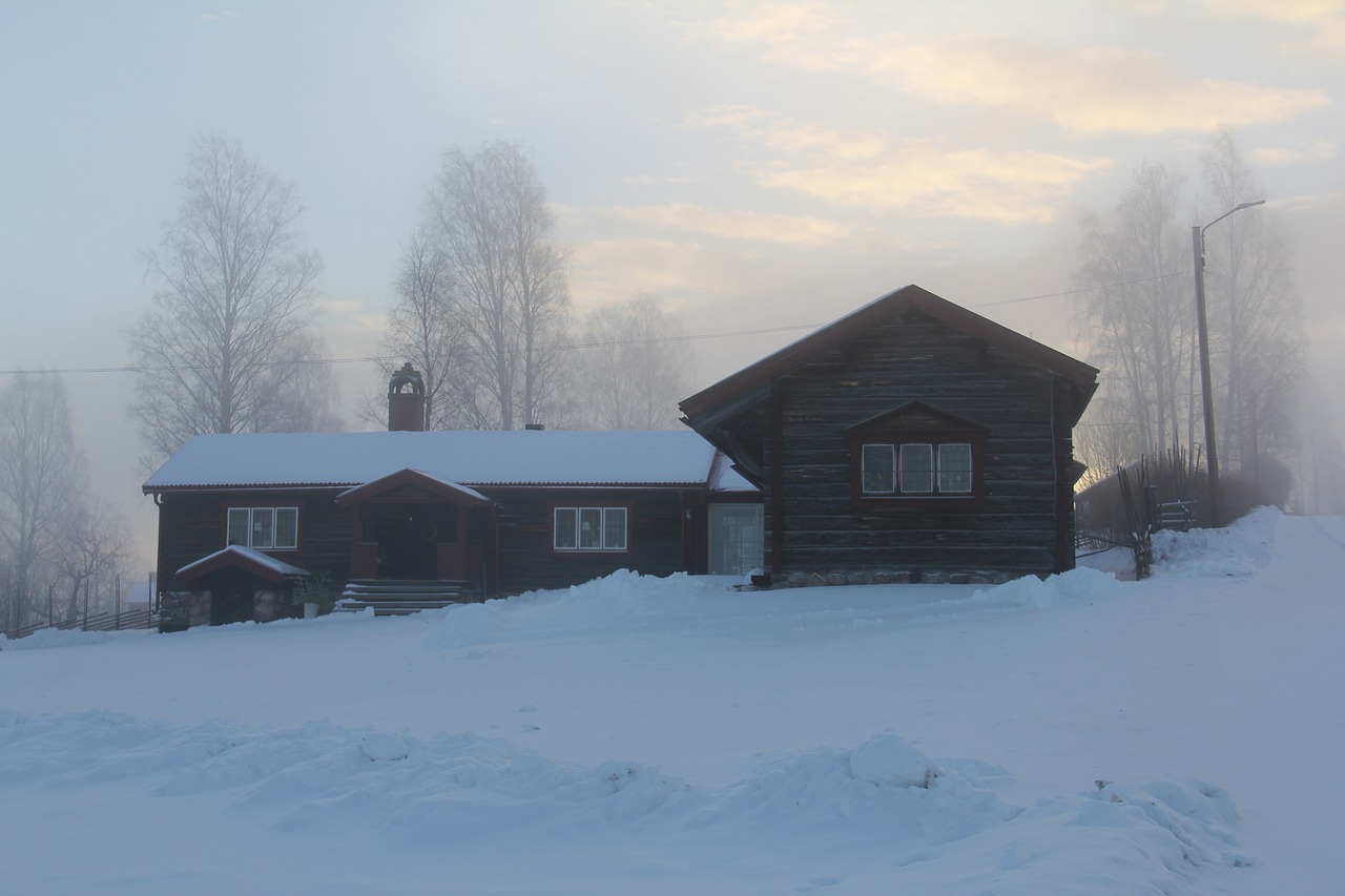 misty morning all white free photo