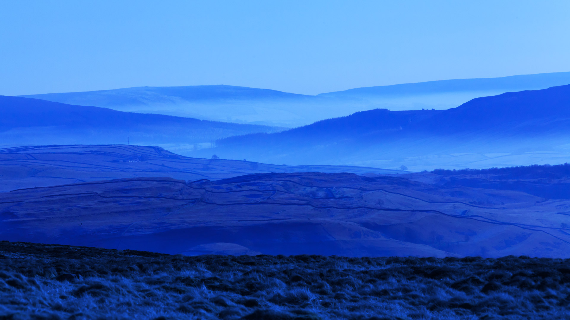 blue fog foggy free photo