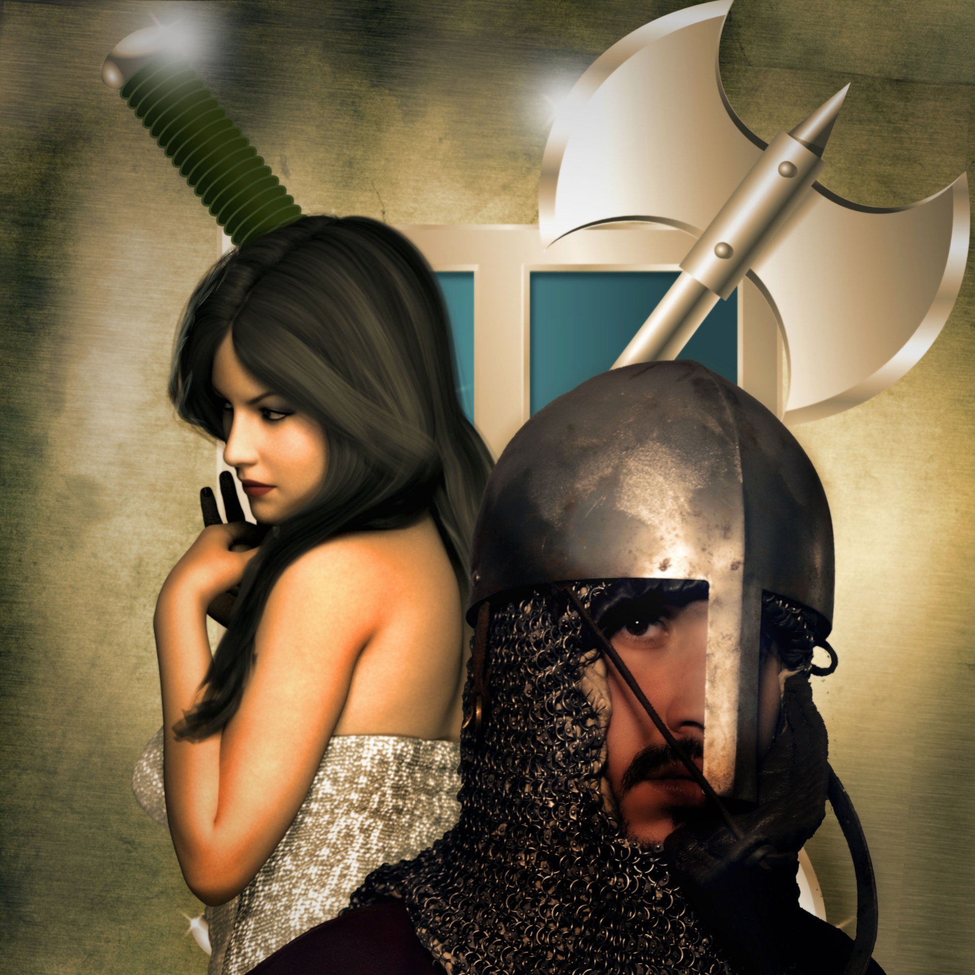 middle ages knight woman free photo