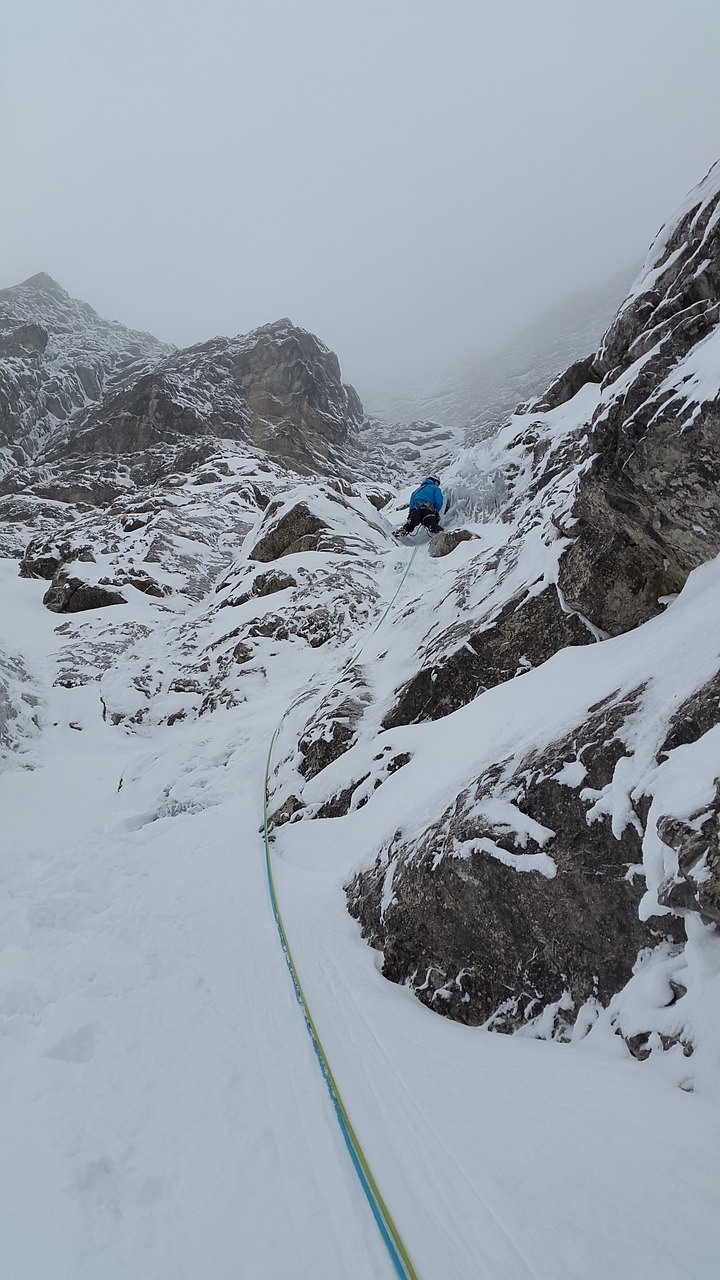 mixed-climbing ice climbing climb free photo