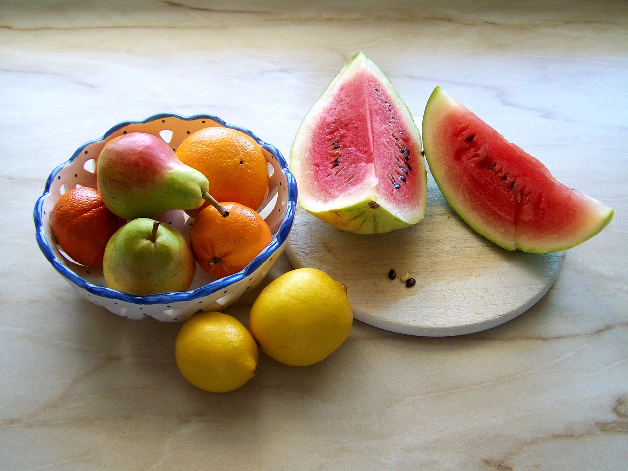 mixed fruit fruit bowl color free photo