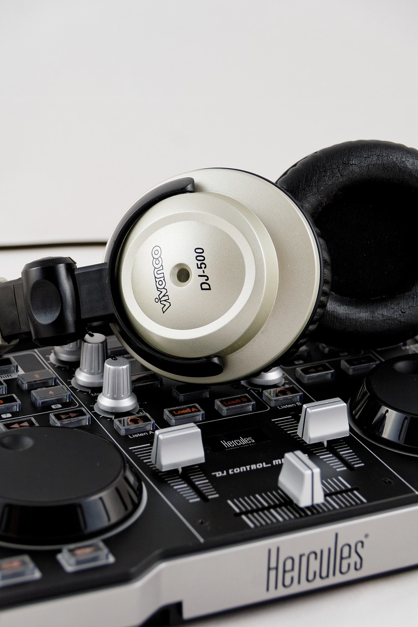 mixer headphones audio free photo