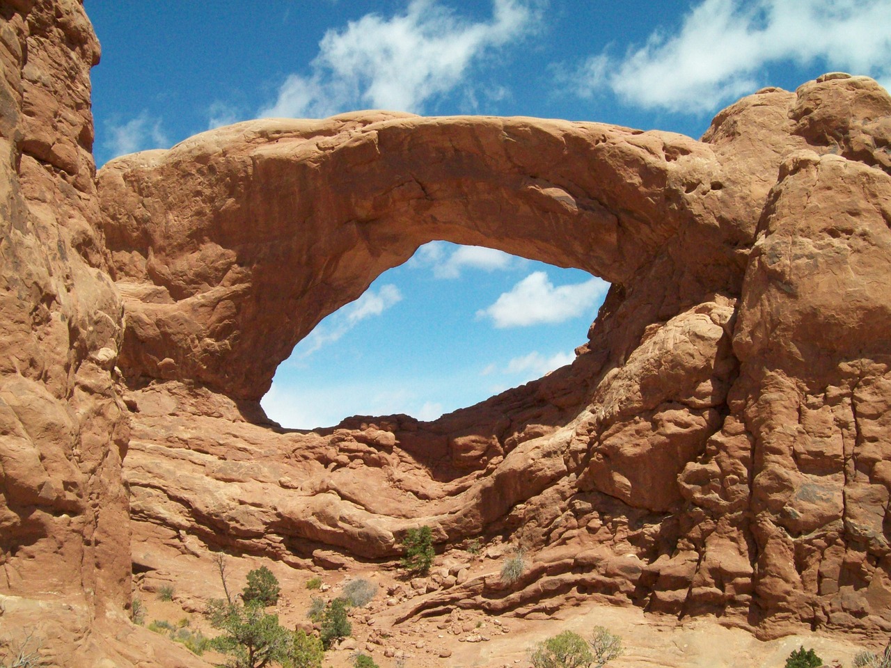 moab arches national park rock formation free photo