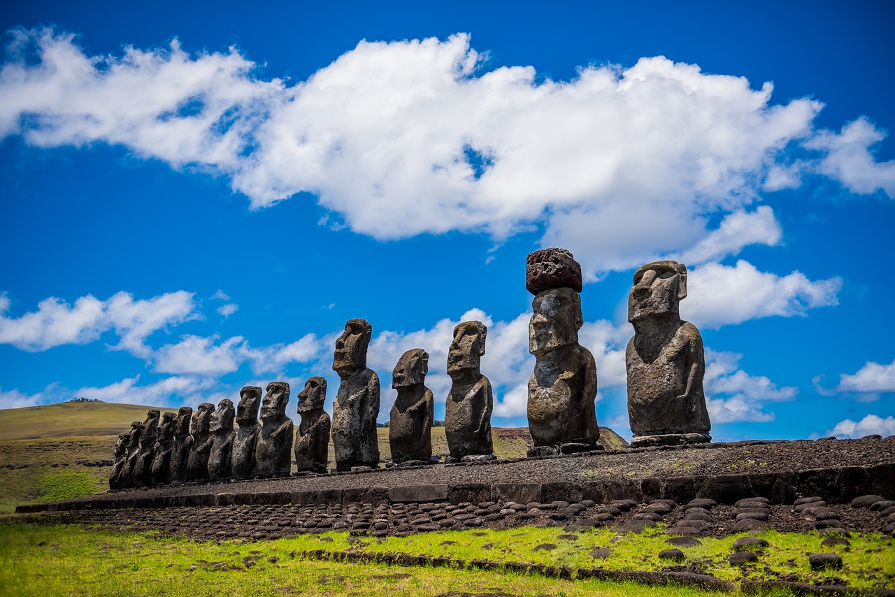 moai easter island rapa nui free photo