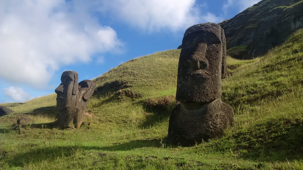 moai  quarry  easter island free photo