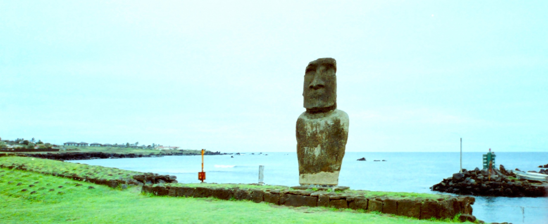 moai easter island south america free photo