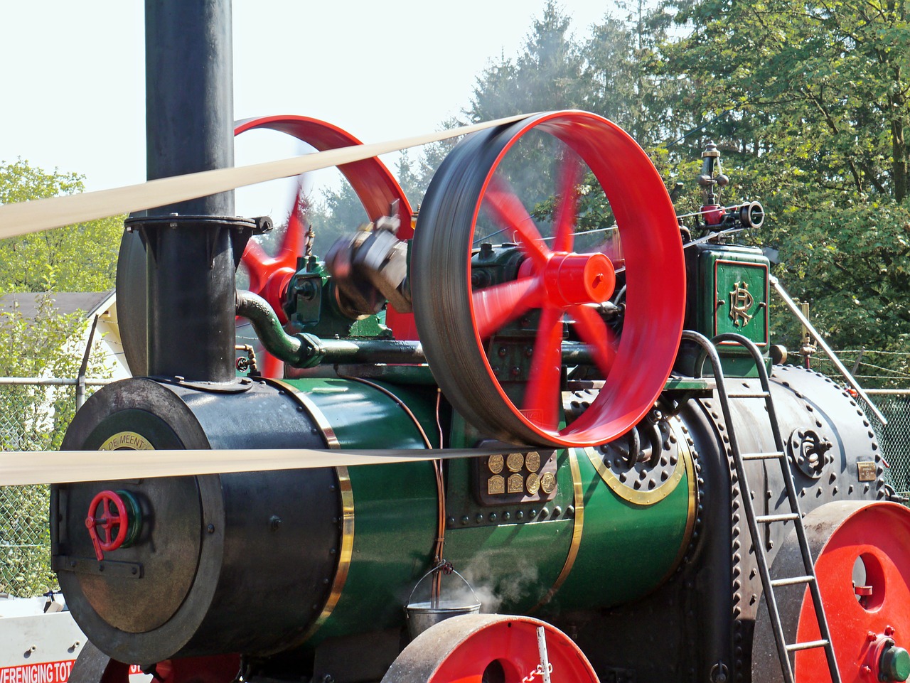 mobile steam machine 19tes century restored free photo