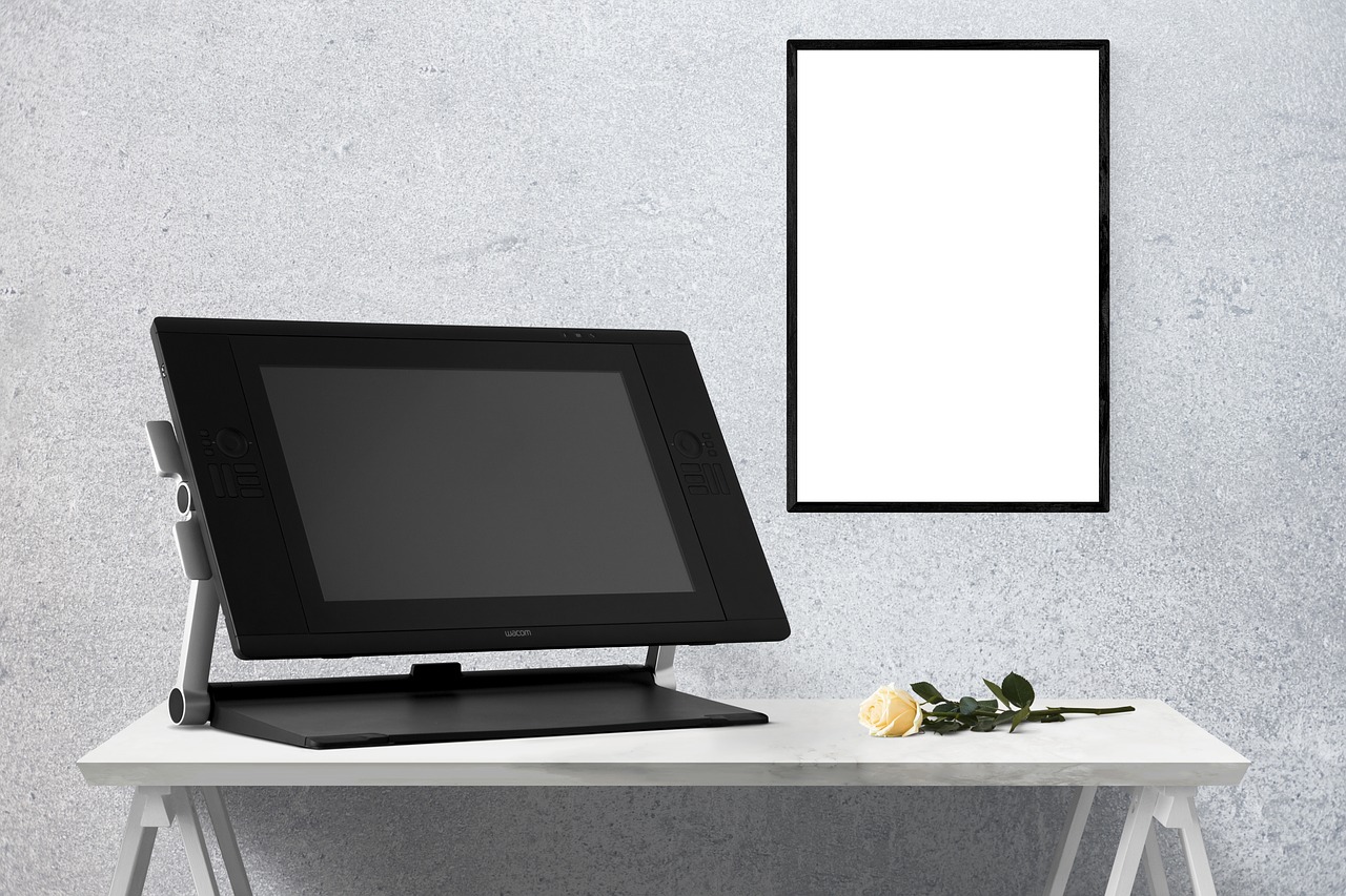 mockup wall poster free photo