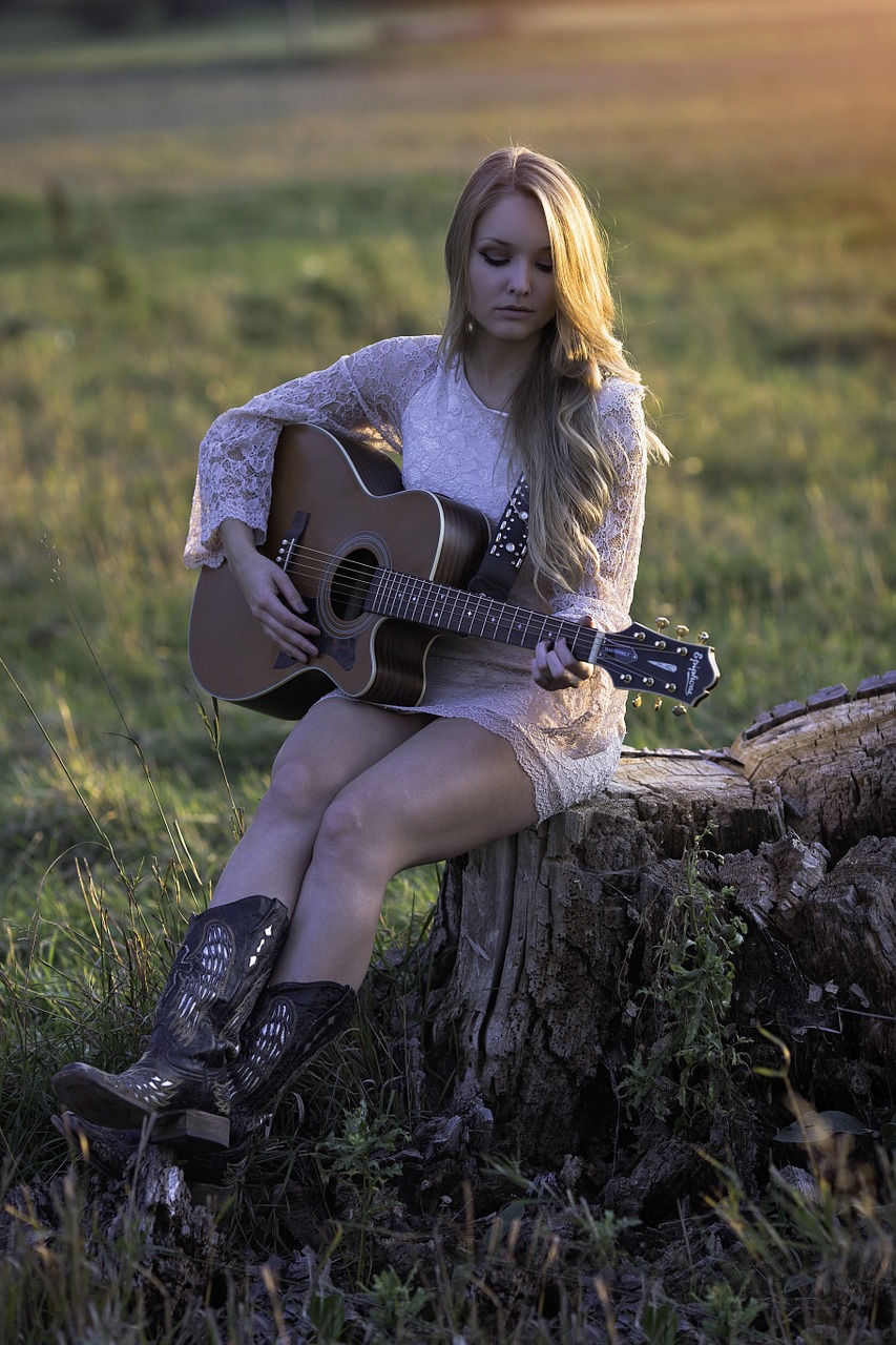 model guitar country free photo