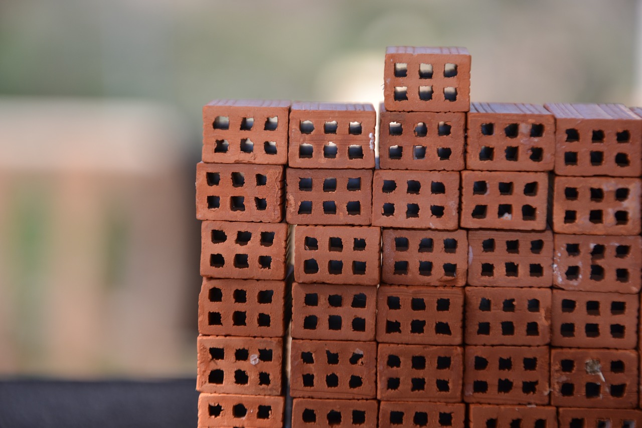 model brick stack free photo