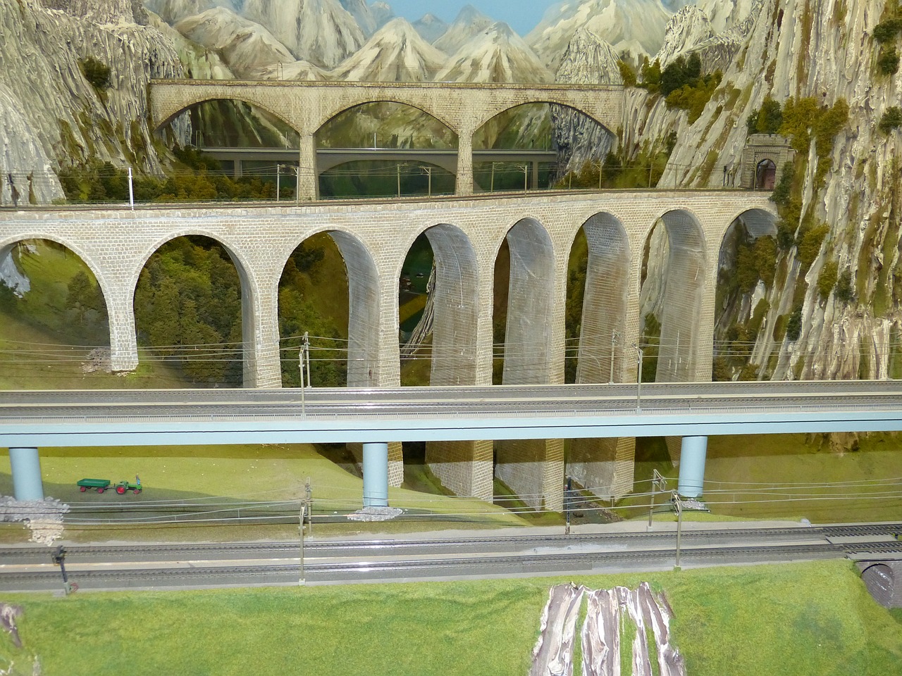 model model railway bridge bridges free photo