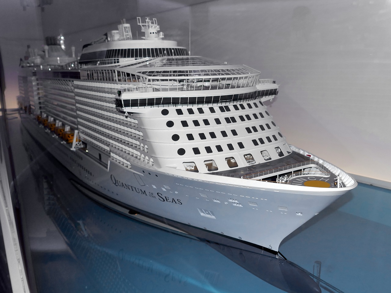 model ship cruise ship shipyard free photo