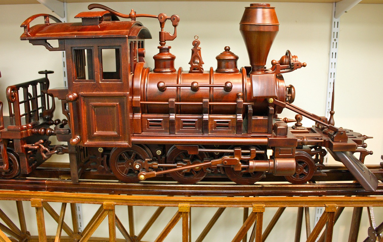 model train wooden train model locomotive free photo