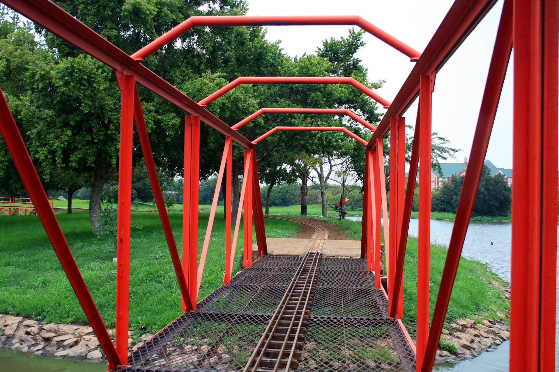 bridge metal red free photo