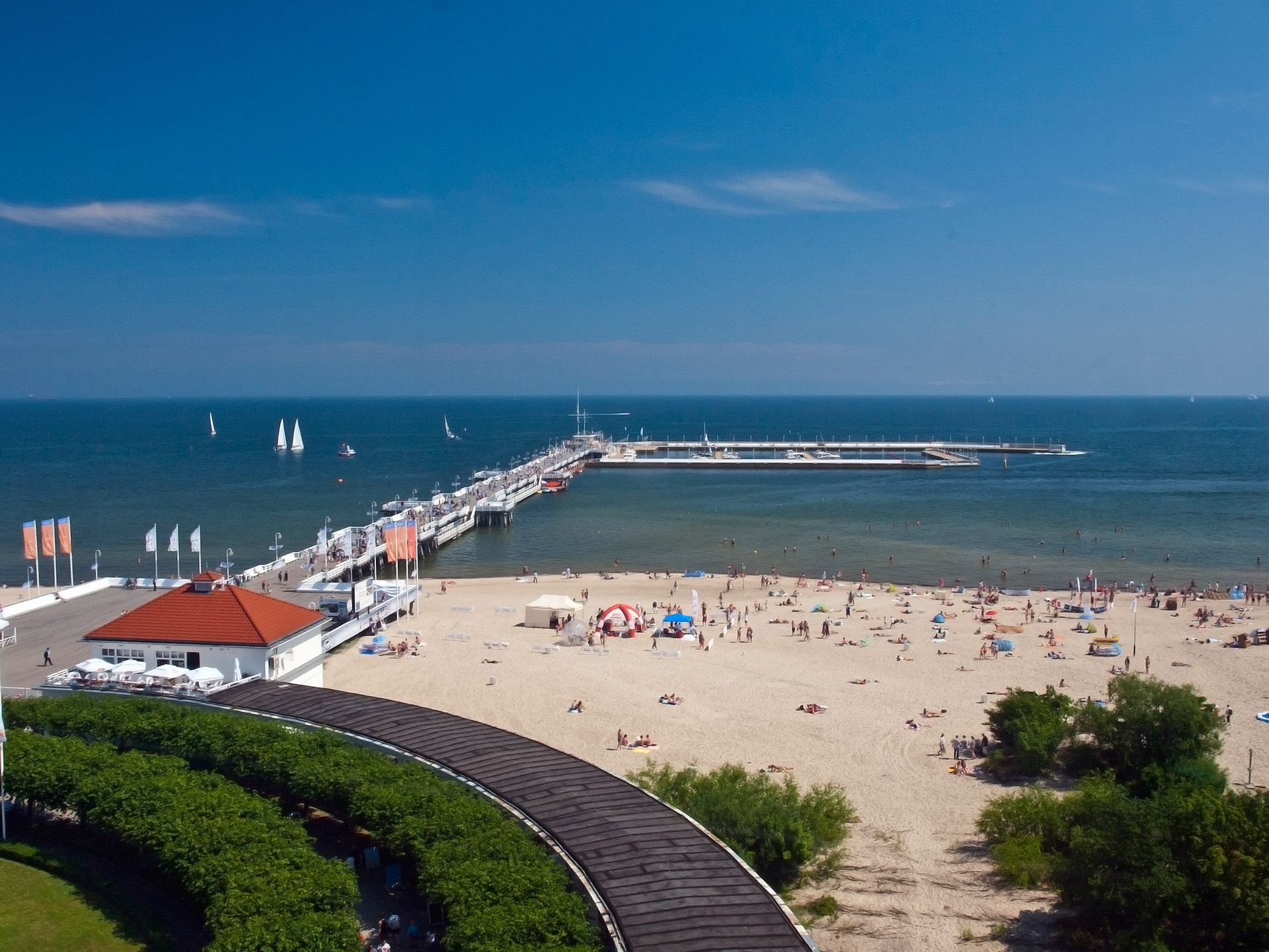 pier sopot beach free photo