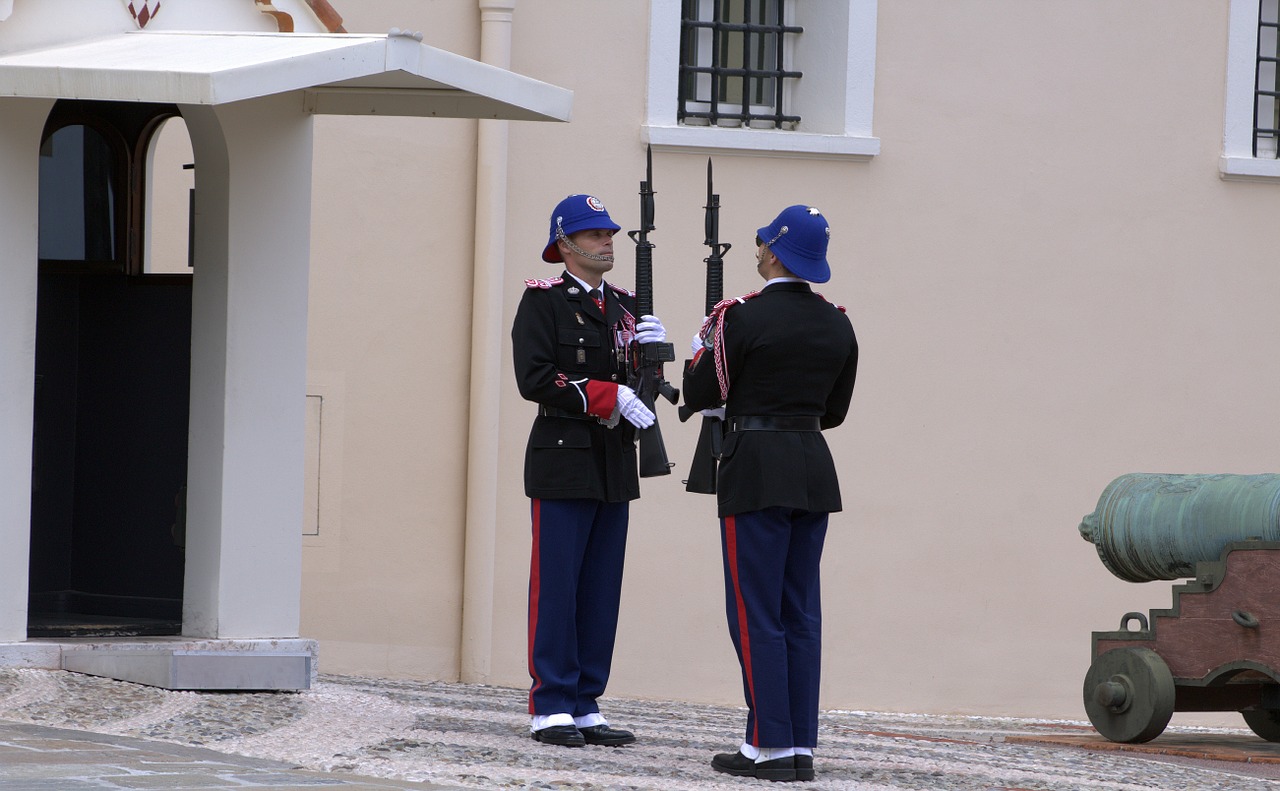 monaco prince castle changing of the guard free photo