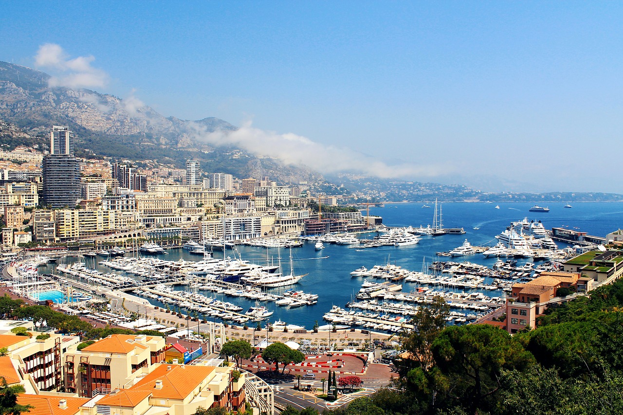 monaco city bay free photo