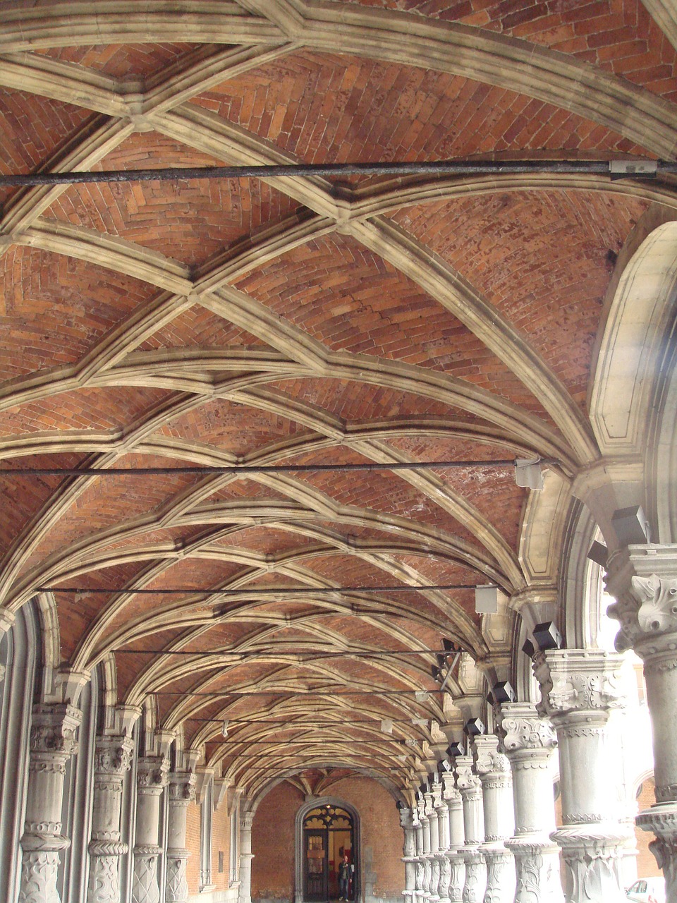 monastery walkway ceiling free photo