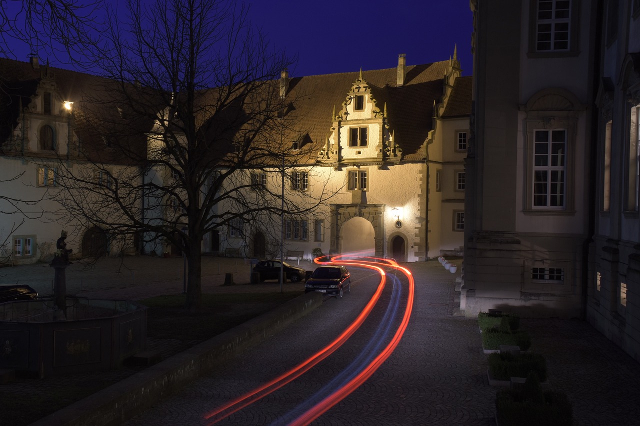 monastery long exposure night free photo