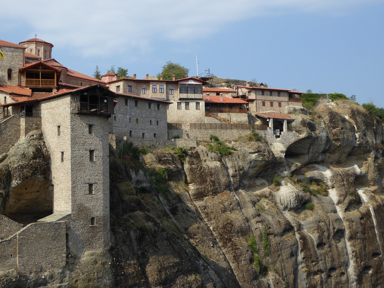 monastery large monastery meteora free photo