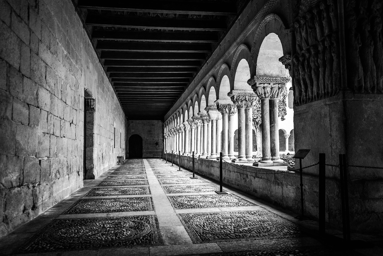 monastery columns cloister free photo