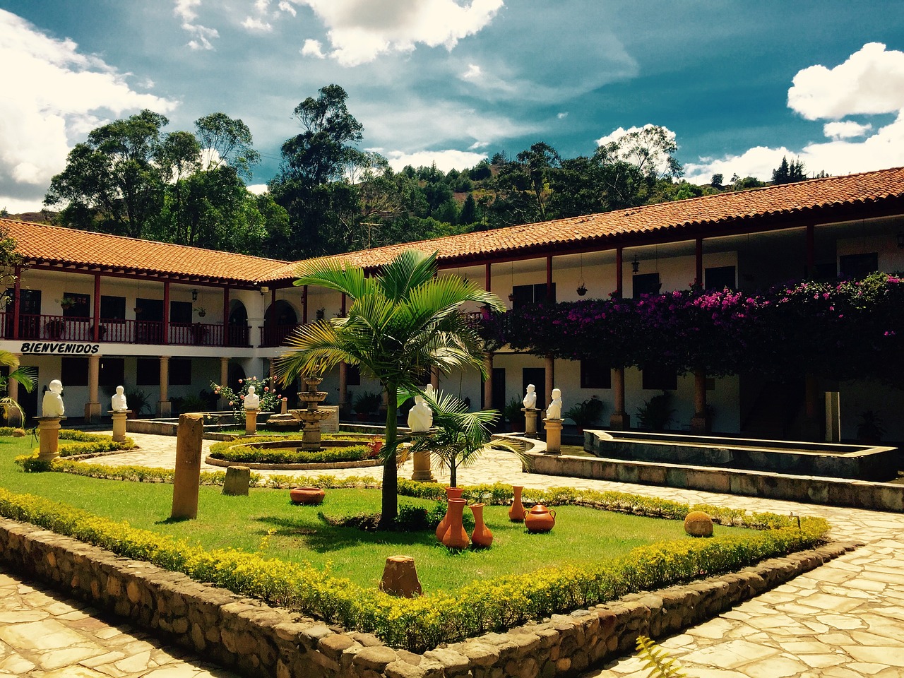 monastery garden architecture free photo