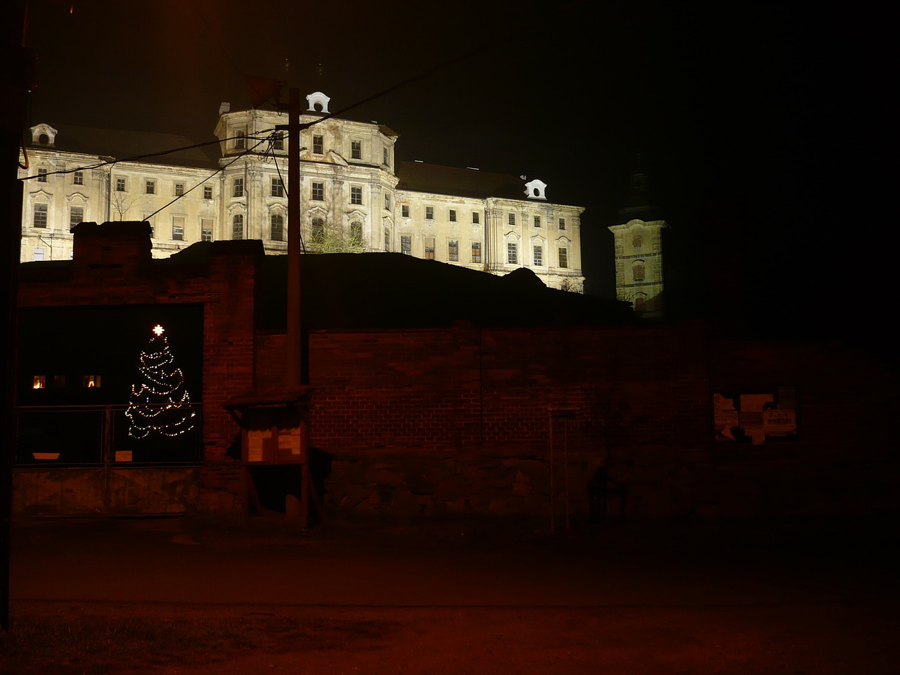 monastery night christmas free photo
