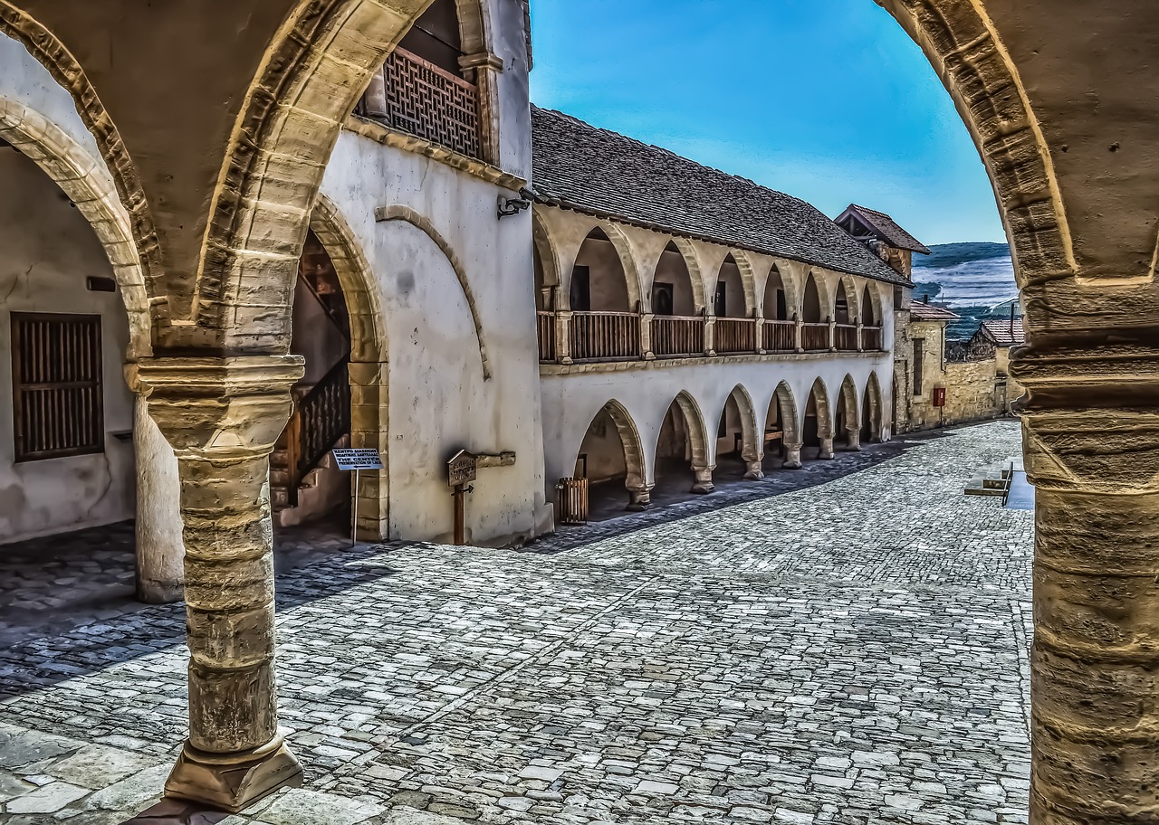 monastery  arcade  stoa free photo