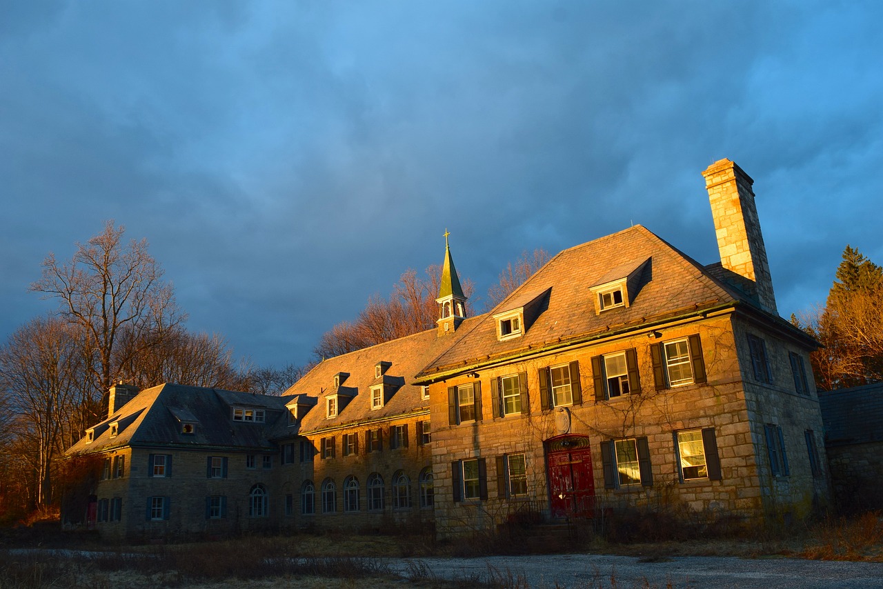 monastery  sunrise  sunlight free photo