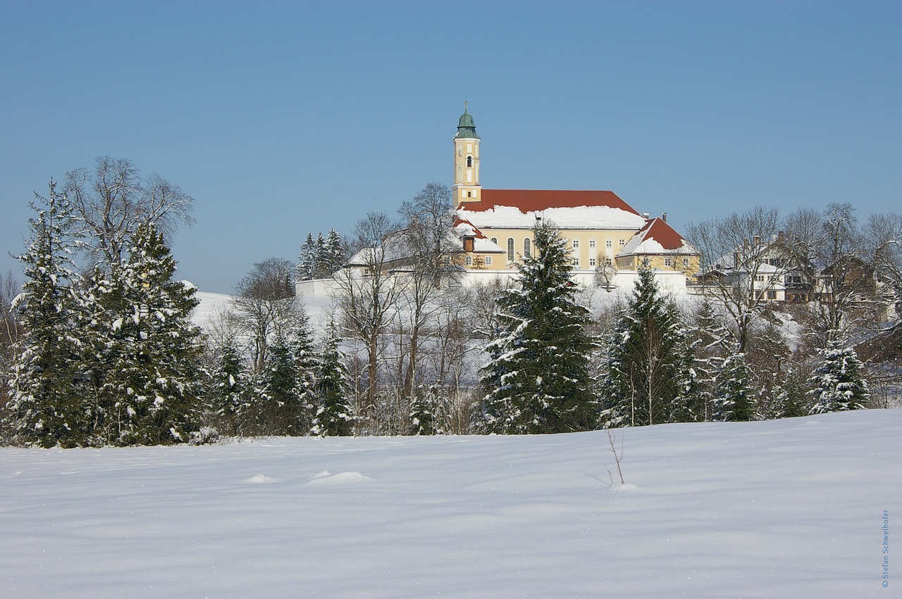 monastery reutberg winter free photo