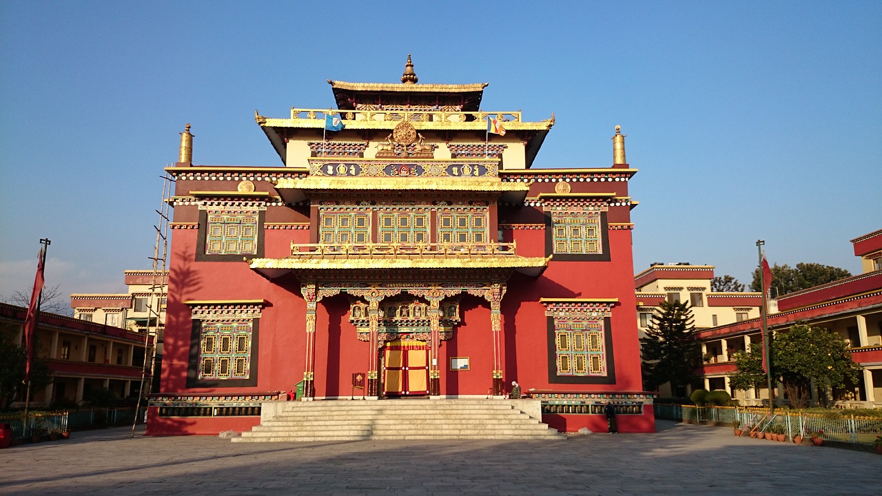 monastery kathmandu shechen tennyi dargyeling free photo