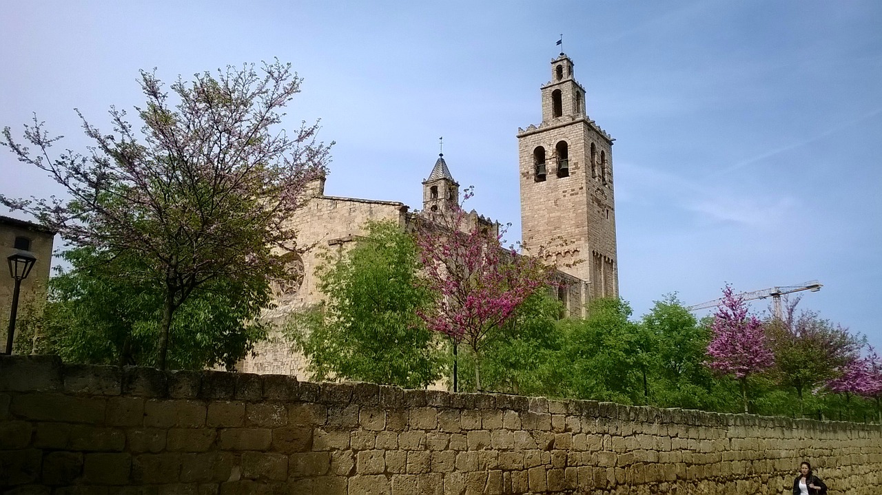 monastery tapia of the monastery blooming trees free photo